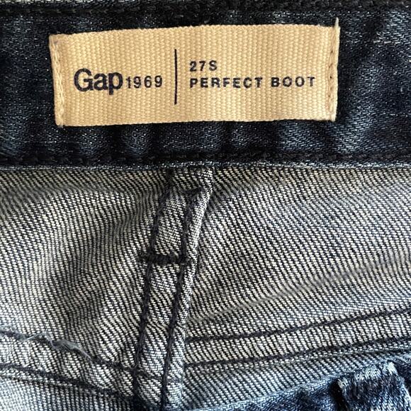 Gap Womens Bootcut Jeans Dark Indigo Denim Wash Classic Staple Size 27 Short - Picture 7 of 10